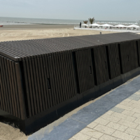 Straatkast meterkast met bamboe westende middelkerke belgie